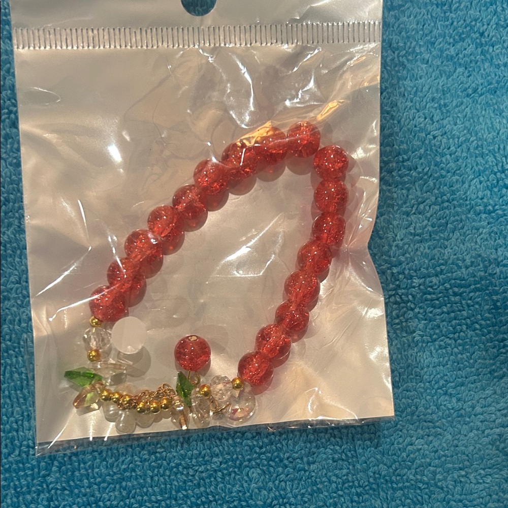 Elegant Red Beaded Bracelet